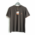 Tricou premium maro-kaki Loro Piana cu fundal alb