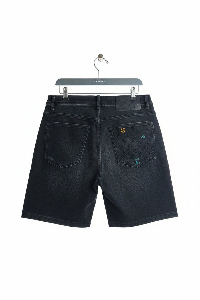 Louis Vuitton Black Denim Shorts