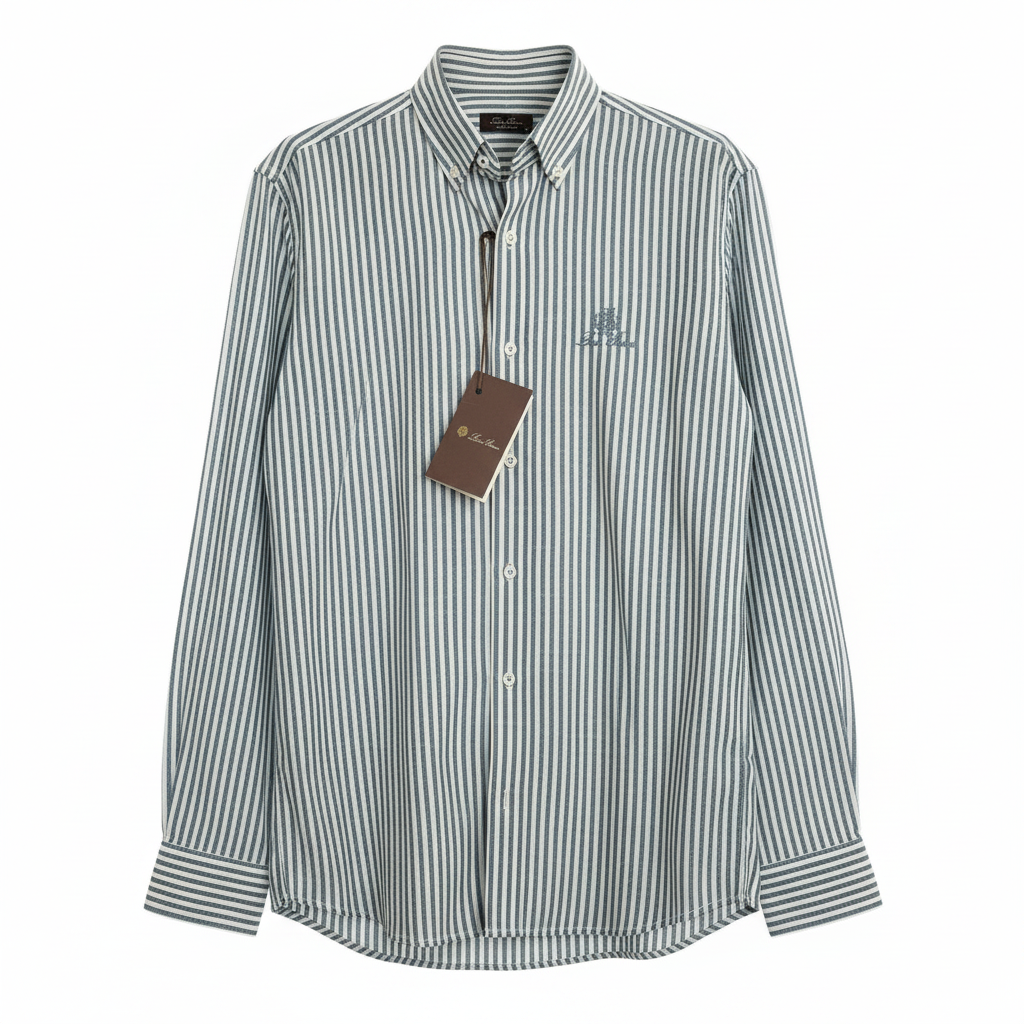 Loro Piana Striped Shirt Blue White