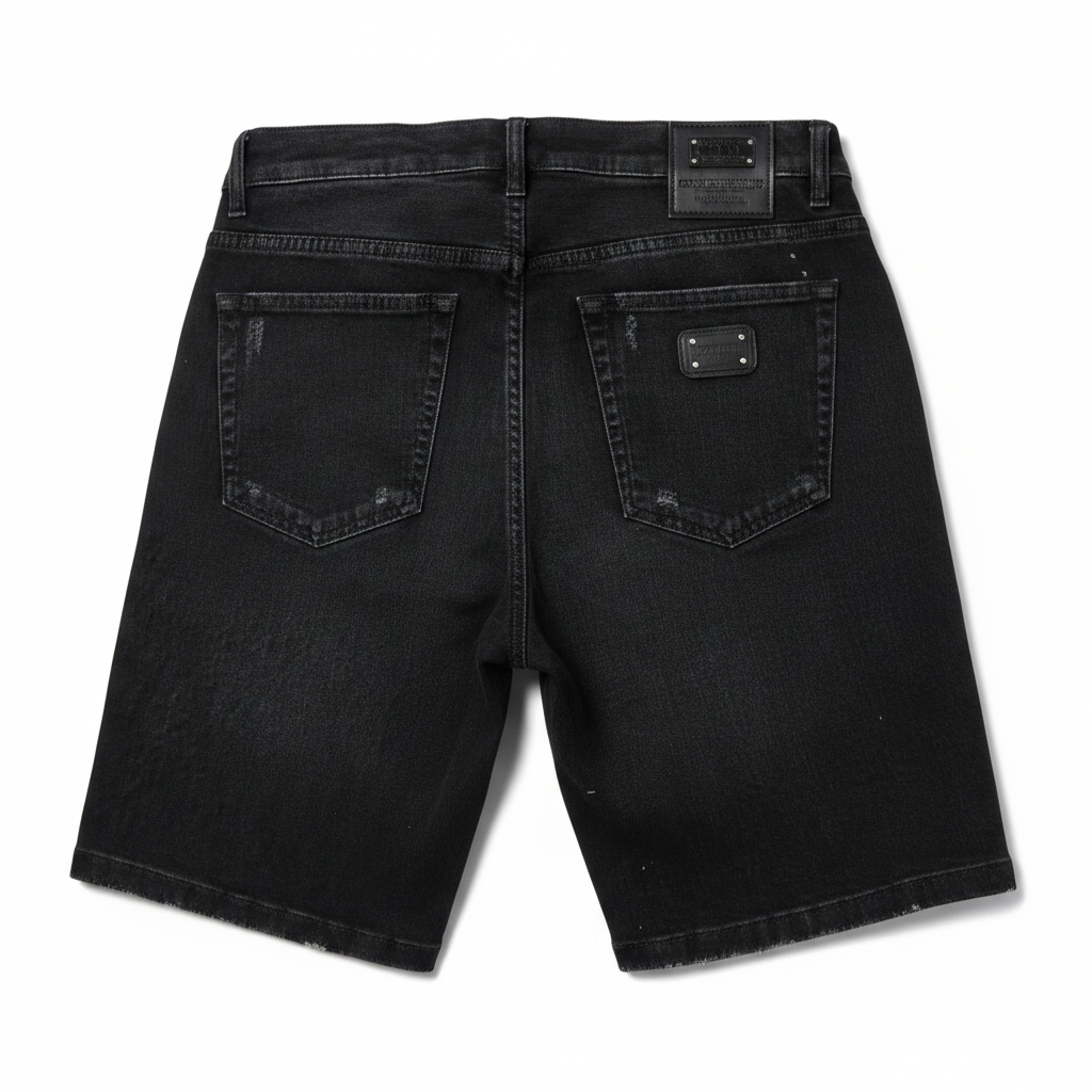 Dolce & Gabbana Black Distressed Denim Shorts