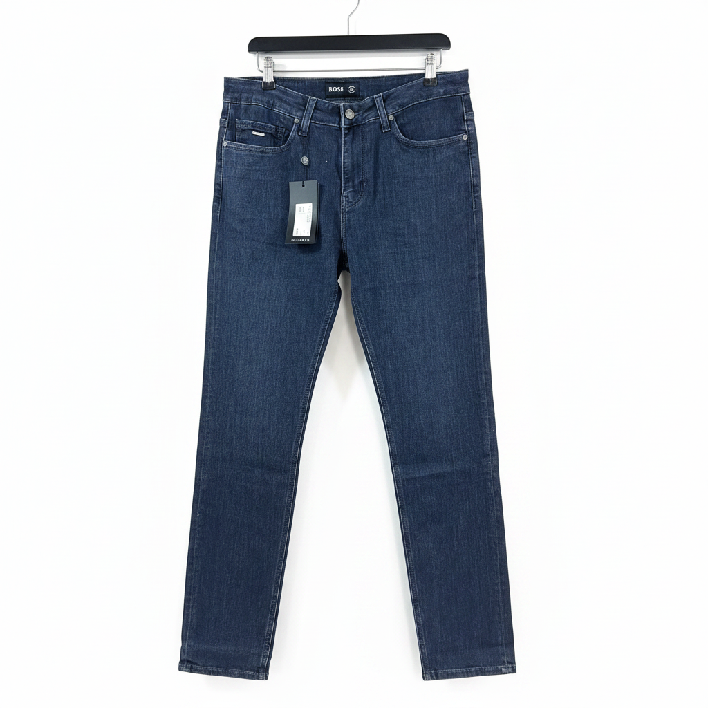 Jeans Boss relaxed fit dark navy - vedere față