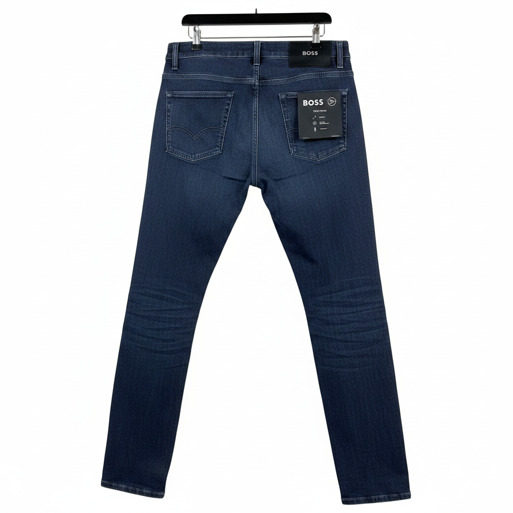 Jeans Boss relaxed fit dark navy - vedere spate