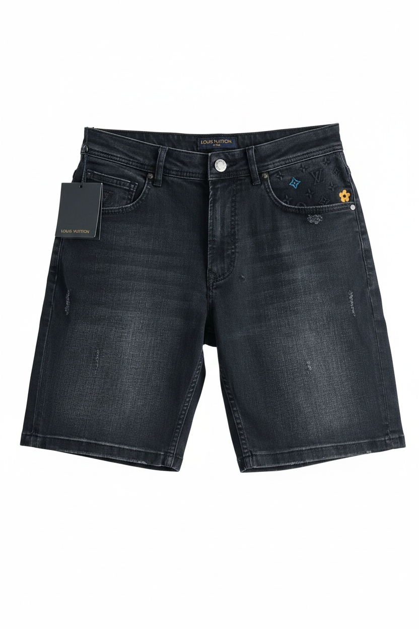 Louis Vuitton Black Denim Shorts